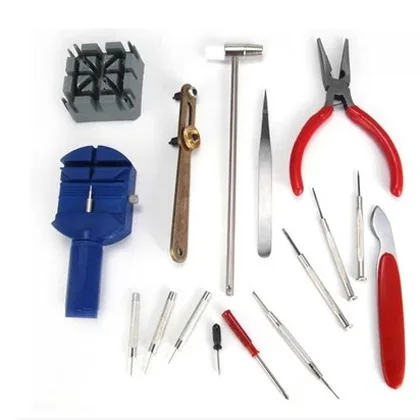 

16pc Deluxe Adjust Watch Back Case Spring Bar Remover Opener Tool Kit Repair Fix Pin Link Remover Set Watchmaker