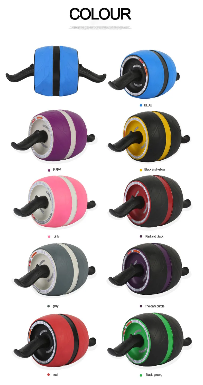 Безшумное брюшное колесо AB ролик со свободным ковриком Crossfit тренажер для мышц упражнения роликовый фитнес оборудование для коррекции фигуры