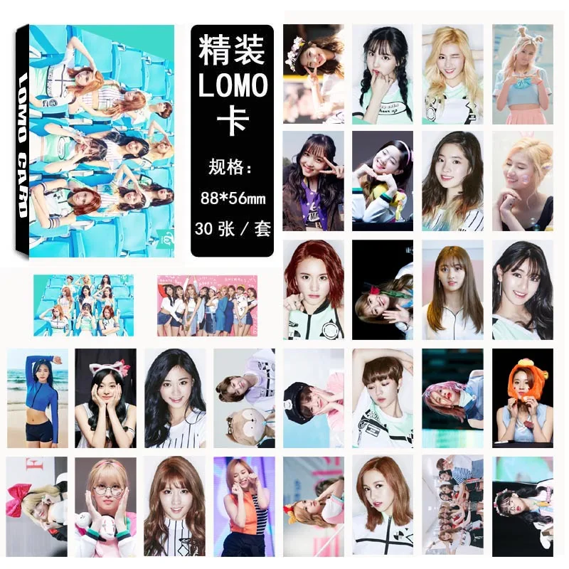 

30Pcs/set KPOP Twice Girls Team Album TT Photo Card LOMO Cards Self Made LOMO Pictures Photocard Fan Gifts Decoration Supplies