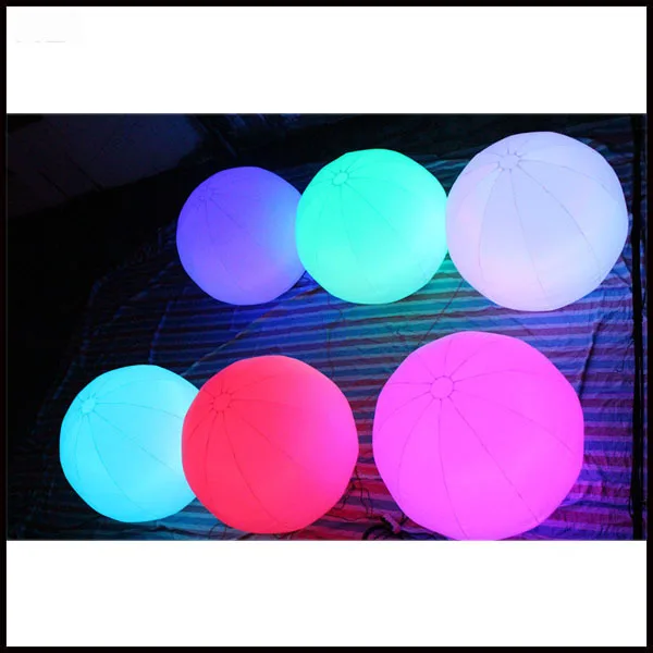 

Free shipment dia 1.5m Hot selling inflatable lighting decoration ground balloon with base blower and LED lights