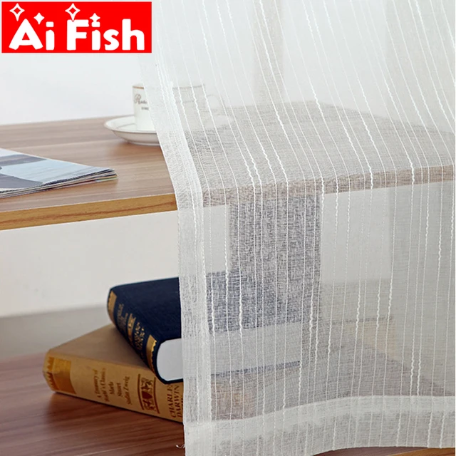 Best Price White All-match Linen Stripe Windows Screens Sheer Panels Curtains For Living Room Modern Bedroom Balcony Custom wp039-30 Best Price White All-match Linen Stripe Windows Screens Sheer Panels Curtains For Living Room Modern Bedroom Balcony Custom wp039-30