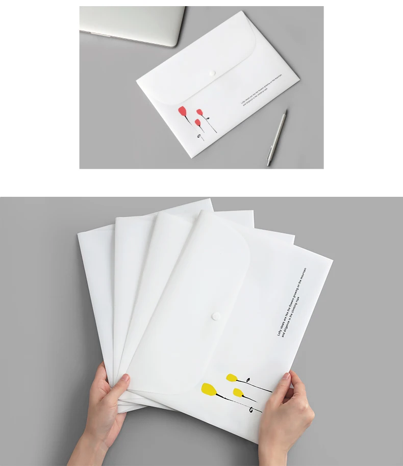 235*333 мм Цветок серии свежие белые Цветочный принт A4 Размеры папка для документов сумка студент экспертизы бумажная коробка для хранения