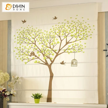 

Included Curtains New Arrival Thickening Lovely Tree Roman Shade Blinds The Finished Curtain free Shipping