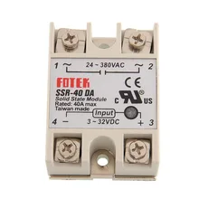 Nouveau Module de relais DC à AC, pour Arduino SSR 40DA contrôleur de température 24V-380V 40A 250V