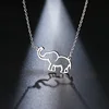 DOTIFI Stainless Steel Necklace For Women Lover's Origami Elephant Pendant Necklaces For Women Gothic Jewelry Collares De Moda ► Photo 3/5