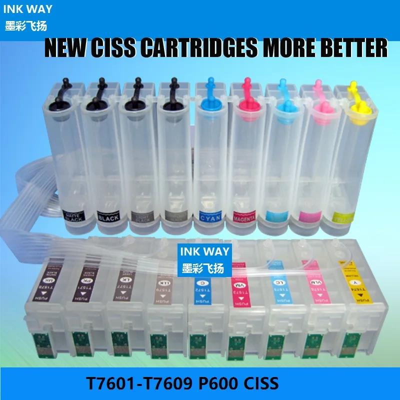 طريقة متكسرة T7601-T7609 مستمر الحبر نظام العرض كيبك الحبر لإبسون surecolor P600 P600 SC-P600 surecolor طابعة طريقة متكسرة T7601-T7609 مستمر الحبر نظام العرض كيبك الحبر لإبسون surecolor P600 P600 SC-P600 surecolor طابعة