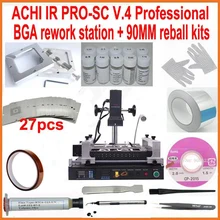 ACHI ir-pro SC V4 темно-ИК паяльная станция+ 27 шт. 90 мм Универсальный BGA трафареты Диагональ Reball станция 18 бесплатный подарок