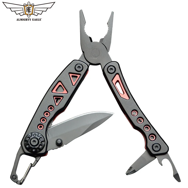 

ALMIGHTY EAGLE Multifunctional pliers Portable folding pliers Line cutter knife Bottle opener Screwdriver Outdoor Camping Tools