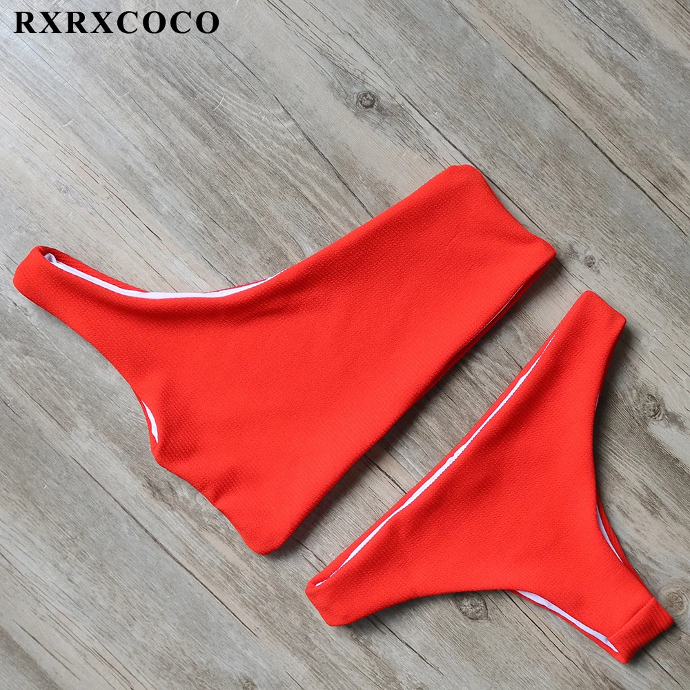 RXRXCOCO الصلبة البيكينيات 2017 البرازيلية ملابس السباحة النساء الأبيض بيكيني مجموعة مثير واحد الكتف ملابس السباحة الإناث ثونغ السباحة دعوى RXRXCOCO الصلبة البيكينيات 2017 البرازيلية ملابس السباحة النساء الأبيض بيكيني مجموعة مثير واحد الكتف ملابس السباحة الإناث ثونغ السباحة دعوى