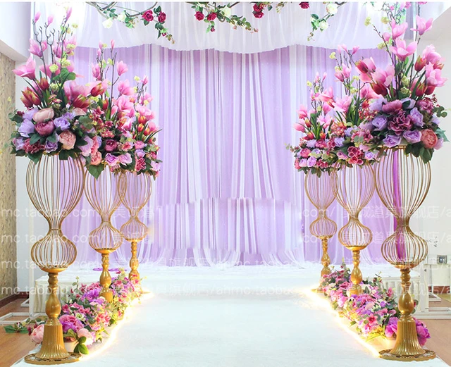 90cm Tall Metal Wedding Road Leads Flower Stand Aisle Decor 90cm Tall Metal Wedding Road Leads Flower Stand Aisle Decor
