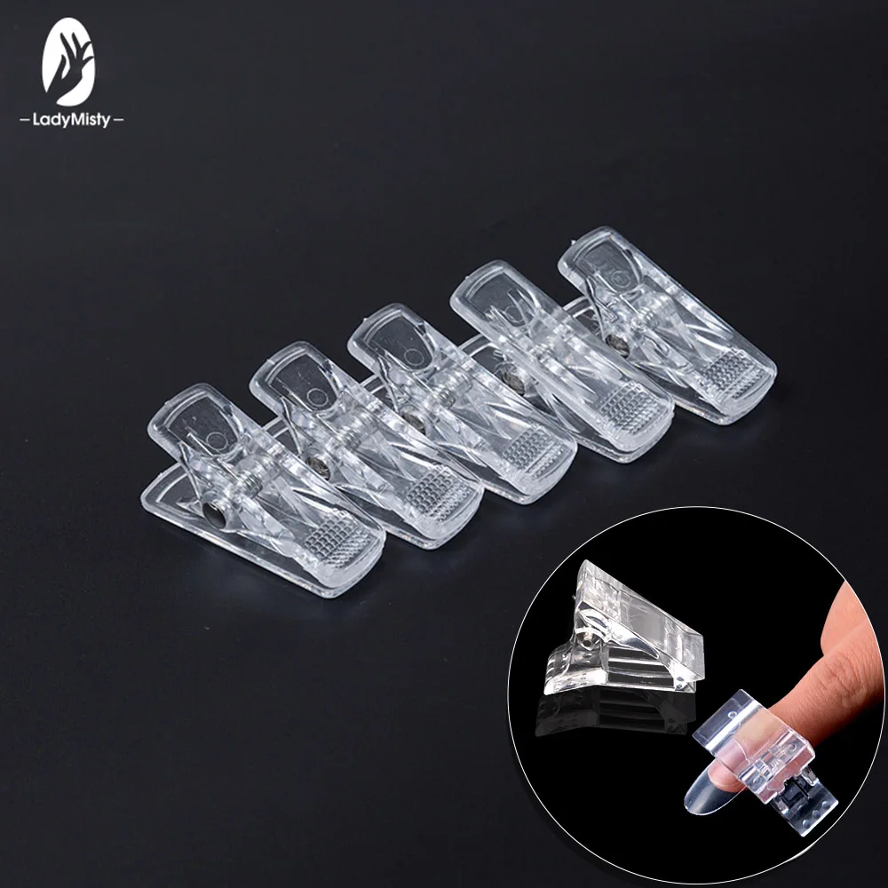 

Ladymisty Poly Gel Quick Building Nail Tips Clip Plastic Finger Extension UV LED Builder Nail Gel Assistant Tool