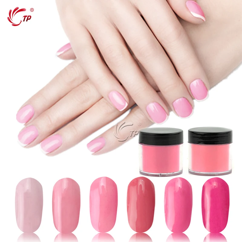 

TP 28g/Box Dipping Powder No Lamp Cure Nails Dip Powder Gel Nail Powder Cherry Pink Girl Natural Air Dry For Nail Salon