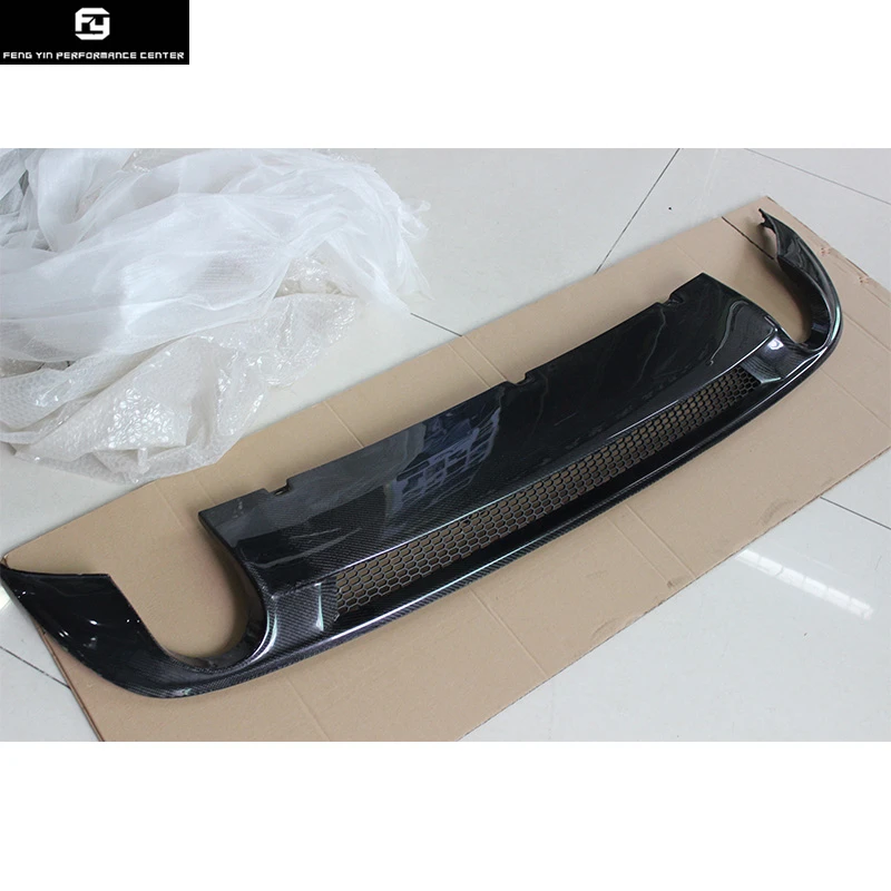 A6 C7 Bilateral single out Carbon Fiber rear bumper diffuser rear lip ...