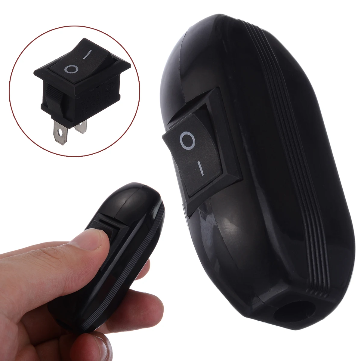 1PC Lamp Switch 250V AC/6A 2-Core Cable In-Line ON/OFF Switch Controll  Table Desk Lamp Cable Switch For Lamp Light Cord