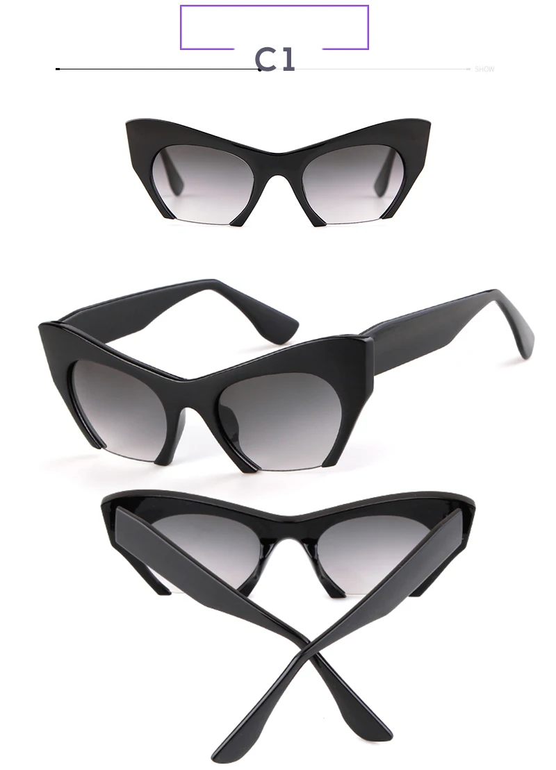 SORVINO Retrp, полуоправа, кошачий глаз, солнцезащитные очки для женщин, Роскошные, фирменный дизайн, 90 s, Геометрическая полуоправа, кошачий глаз, солнцезащитные очки, оттенки, SP83