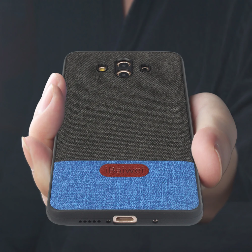 case for Huawei Mate 10 cover Mate10 back silicone edge Canvas fabric Splice protective coque | Мобильные телефоны и