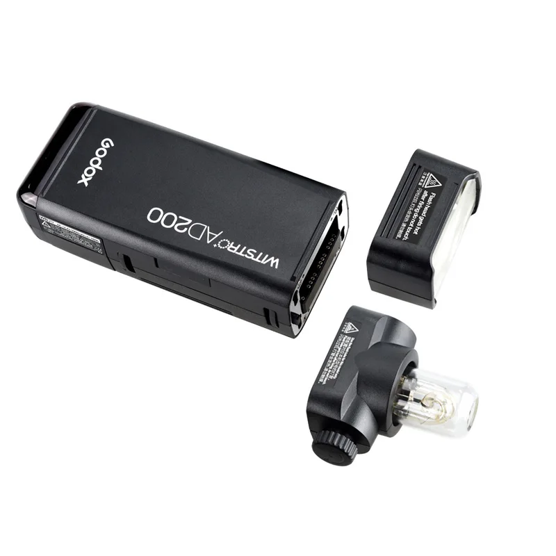 Карманная вспышка Godox AD200 2 4G TTL HSS + 4 головки светильник (H200R /H200/H200J/AD L) адаптер