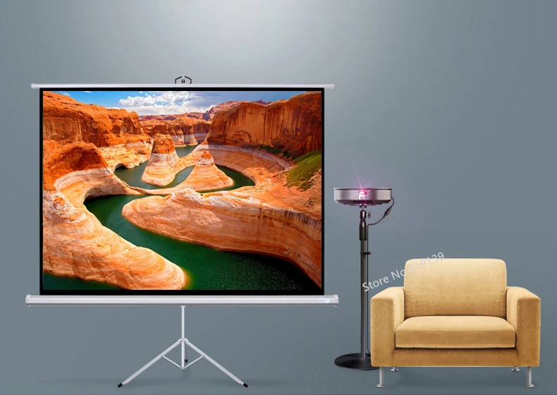 100inch 4x3 tripod projection screen title pic 9