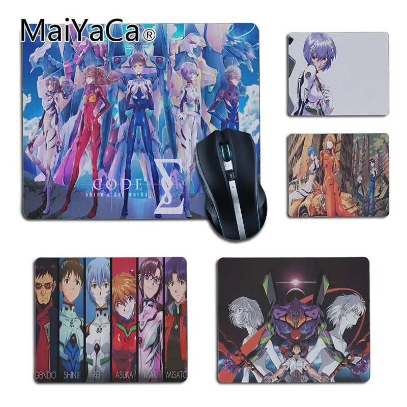 

MaiYaCa Neon Genesis Evangelion Rubber Pad to Mouse Newest Super Cute mousepad Game for LOL Game Playing Lover custom mouse mat