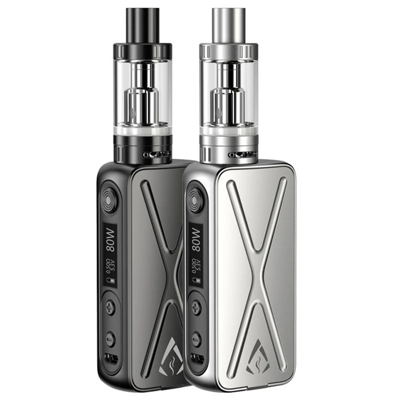 

Rofvape Temperature Mod Box Mini 80w Electronic Cigarette Kit Vaporizer Vape 3.2ml Adjustable Airflow Atomizer Tank E-cigarette