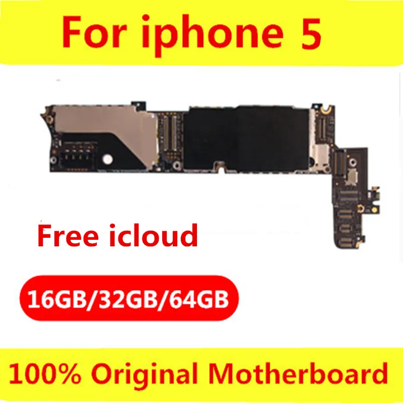 

Tested Good Working Original 16GB 32GB 64GB Motherboard for iPhone 5 5g Factory Unlocked Mainboard Logic Board with IOS system