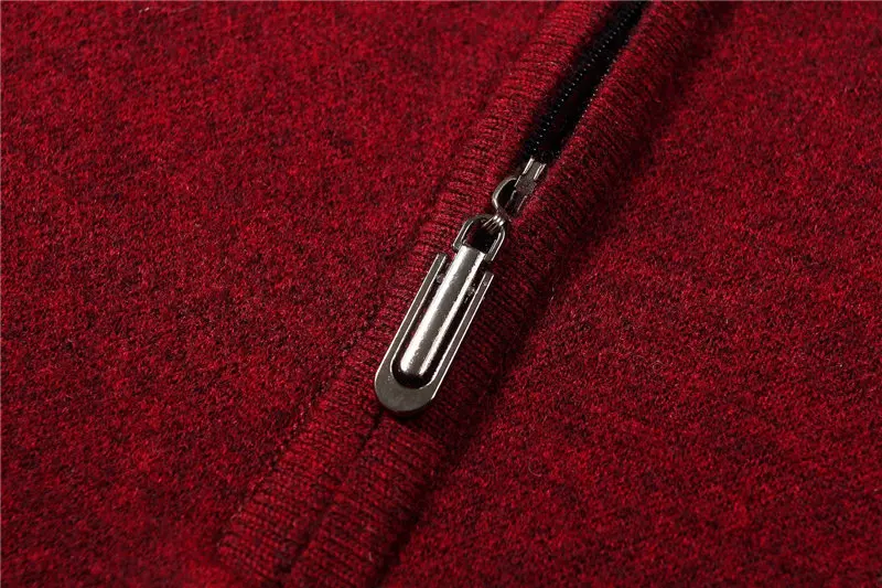 UCAK бренд свитер для мужчин Осень Зима Толстая теплая водолазка на молнии Homme Мериносовая шерстяной пуловер мужские кашемировые свитера U3017