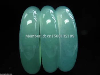 

xd 001946 WHOLESALE] PERFECT CHINESE LIGHT GREEN JADE CARVED BANGLE (3PCS/LOT) (A0502)