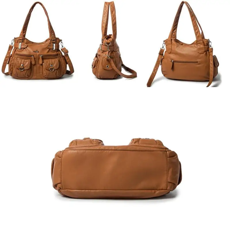 Высококачественные Женские сумки через плечо из искусственной кожи, Сумка Хобо с несколькими карманами, сумка на плечо, элегантная вместительная сумка