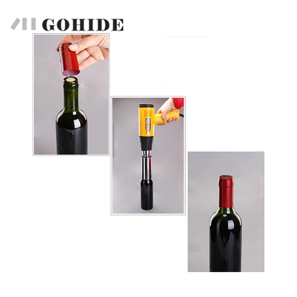 GUHD 50 шт./лот Крышка для бутылки вина термоусадочная крышка для вина из ПВХ термоусадочные упаковочные материалы