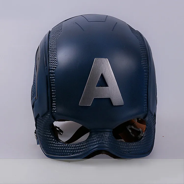 

Halloween Upper half face Mask Captain America Helmet Steven Rogers Cosplay Mask PVC Adult Men's COS Props Movie Replica