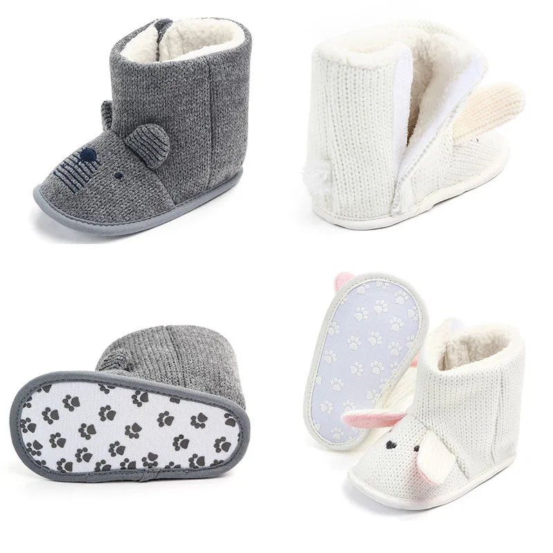 

Cute Baby Boots Warm Bear Baby Shoes Cartoon Snow Baby Girl Boy Boots Newborn Winter First Walkers Shoes Toddler Infant Booties