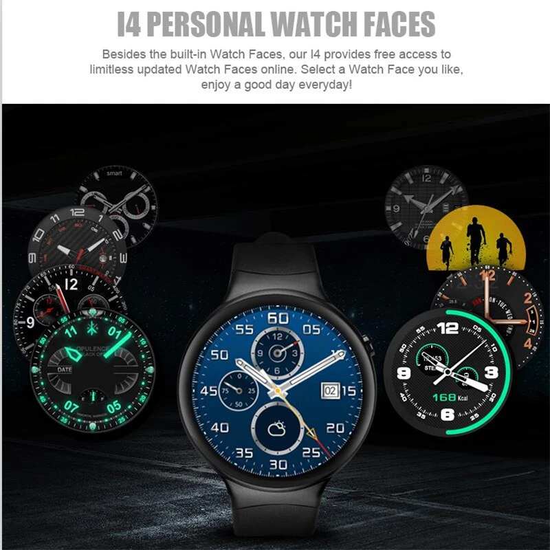 IQI I4 Смарт часы Android 5 1 Гб + 16 MTK6580 39 &quotПоддержка 3g WiFi gps сердечного ритма Bluetooth SmartWatch