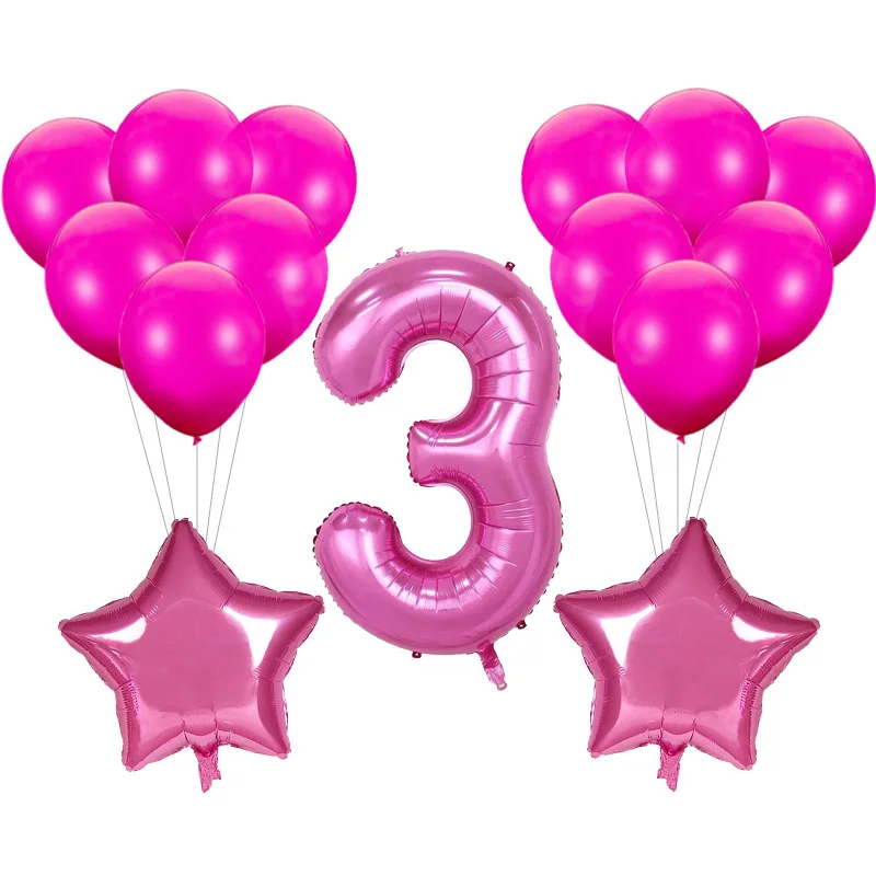 15 шт./лот, воздушные шары rosegold 1st, золотые, розовые, голубые, для детского душа, первый год, для мальчиков и девочек, для дня рождения, украшения для детских игрушек - Цвет: Черный