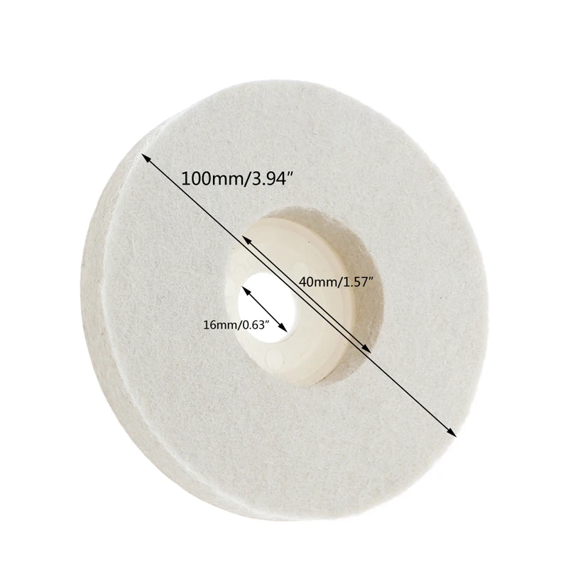 1 шт. 4 дюймов круглый полировки колеса диаметром 100 мм фетр полировальная подушка ткань Полировка Новый 2017