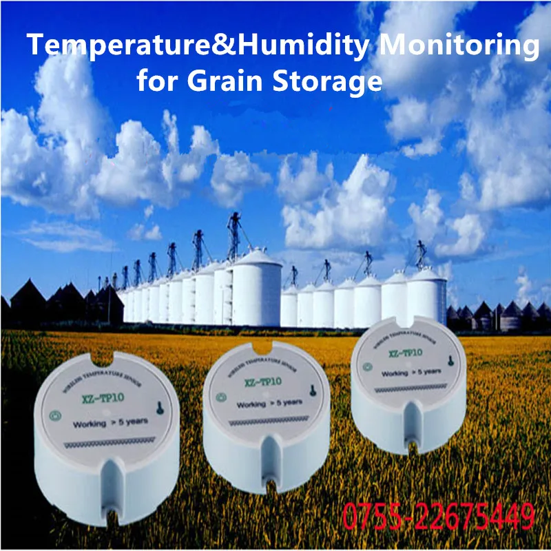 Wireless Temperature Grain Moisture Transmitter Sensor Grain Storage Silos Temperature Humidity