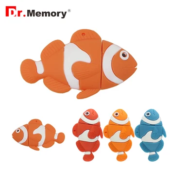 

Cartoon USB 2.0 Flash Drives 64GB Clown Fish Cute Pendrive 32GB Anime Pen Drive Real Capacity 4GB 8GB 16GB Memory Stick U Disk