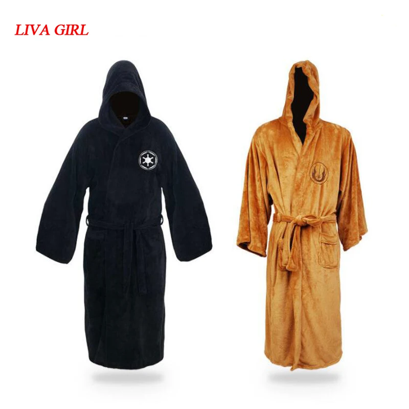 

Star Wars Jedi Knight Robe Deluxe Bath Robe Darh Vader Cosplay Costume Brown Robe Dress Gown Sleeping Wear Pajamas