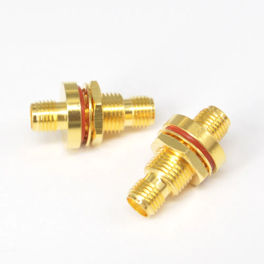 2 Pieces SMA Adapter SMA Female Jack to SMA Jack Female Bulkhead Panel