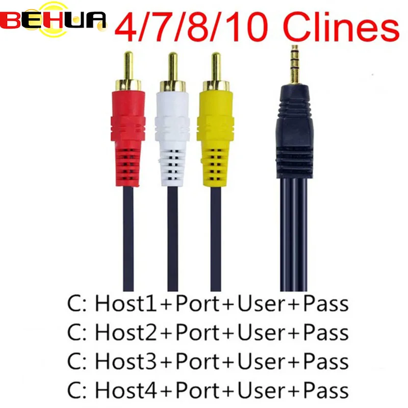 

Best HD AV Cable Europe Cline 1 year Clines Server 4 or 7 lines for Satellite TV Receiver DVB-S2 Decoder Spain Germany NL V7