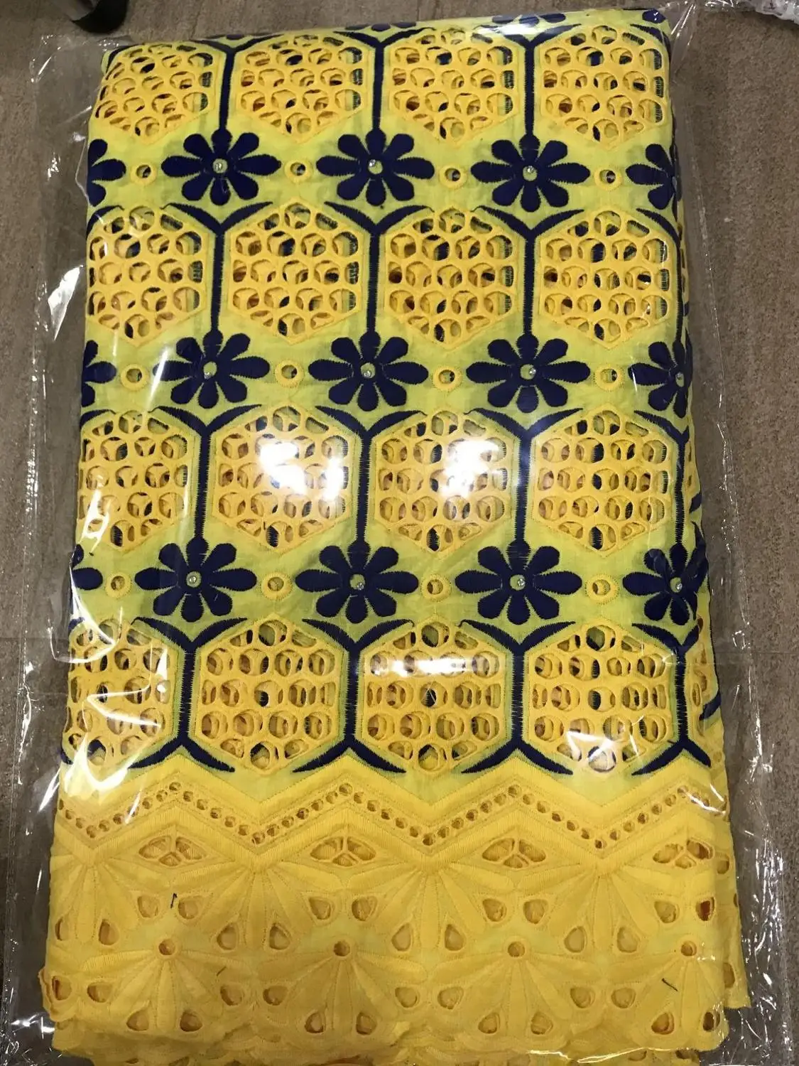 Желтая швейцарская вуаль кружева в швейцарской нигерийской кружевной ткани ткань из Дубая brode coton africain tissu dentelle 7 ярдов/lotHFZ