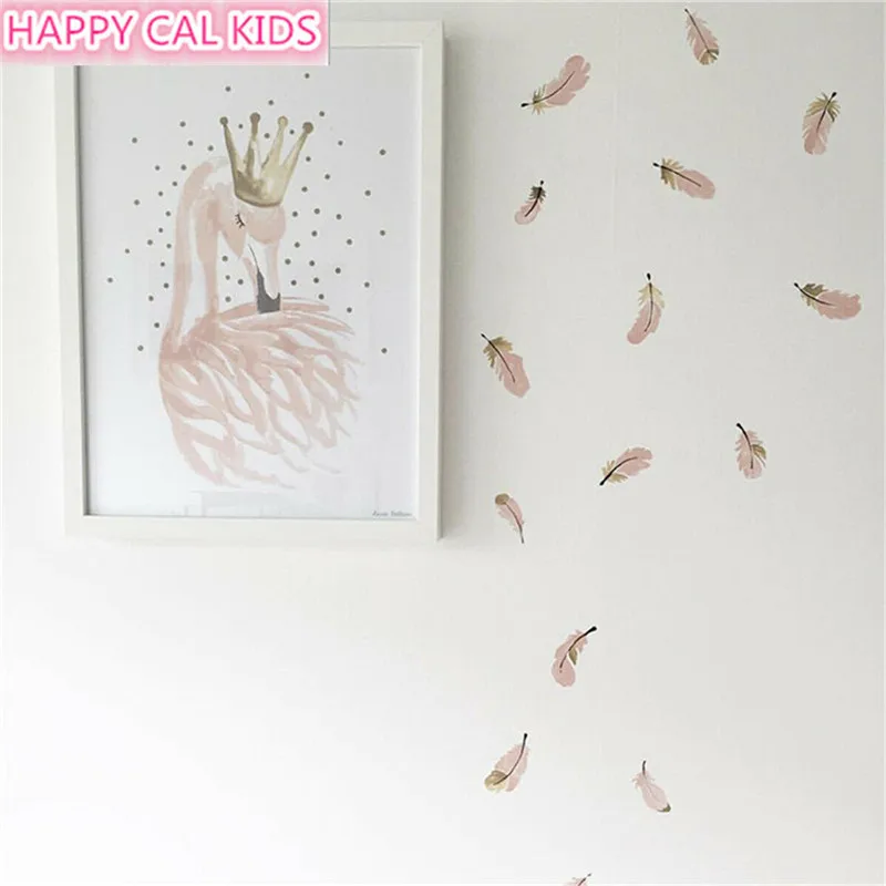 

Decoration feather DIY Personalized Wall Stickers Decal Bedroom Decoration