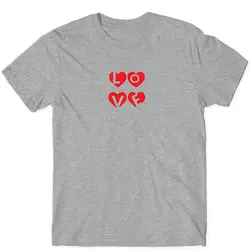 Футболка Instagram хлопок мужчины унисекс любовь и сердце футболка Топы уличная хип-хоп негабаритных футболка мода 2018 XS-3XL