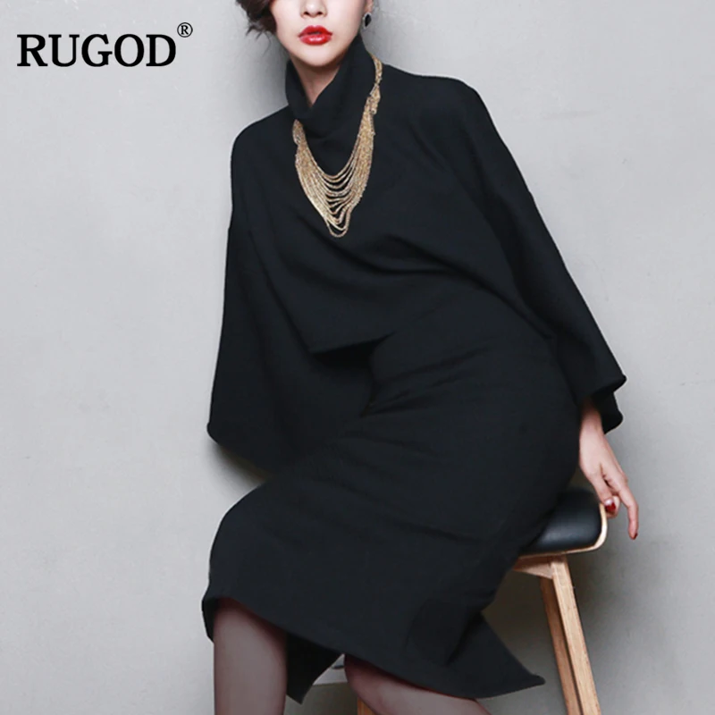 RUGOD 2019 новые женские шерстяные комплекты женский длинный рукав водолазка