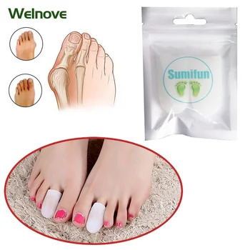 

2Pcs Silicone Gel Toe Tube Foot Corns Remover Blisters Gel Bunion Toe Finger Protector Foot Massager Insoles Feet Care Z19401