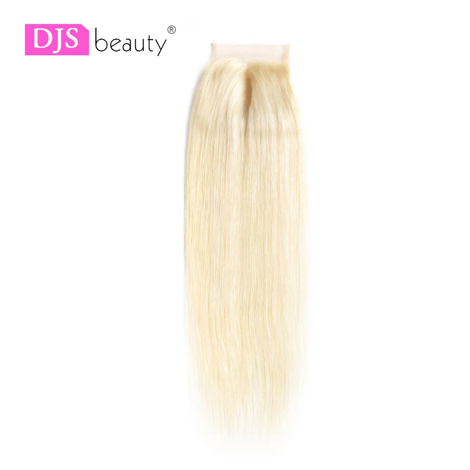 8A блондинка 613 с завязкой натуральные волосы средняя часть прозрачный швейцарская шнуровка прямые волосы DJS красота