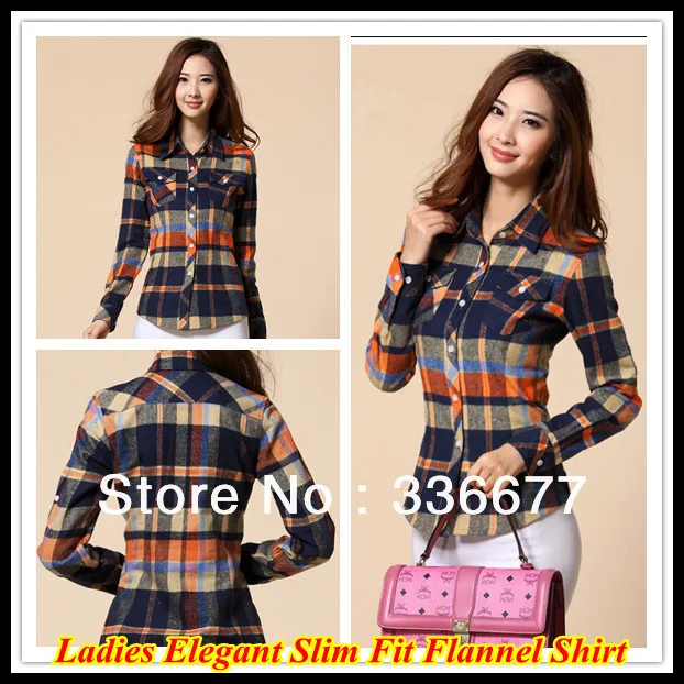 slim fit flannel shirt womens