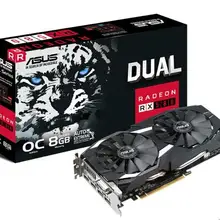 Asus DUAL-RX580-O8G 8GD5 256bit Снежный Барс VR игровая графика используется как