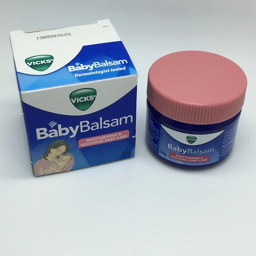 VICKS Baby Balsam Moisturising Soothing Baby Care Essential Oils For
