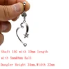 Showlove-1pc Different Steel& CZ gem Dangle Navel Belly Button Ring for Promotion Body Piercing Jewelry ► Photo 3/4