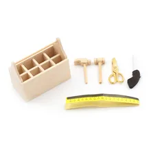 1/12 миниатюрные ремонтные наборы для кукольного домика деревянный Декор набор инструментов для кукольного домика аксессуары для мебели игрушки